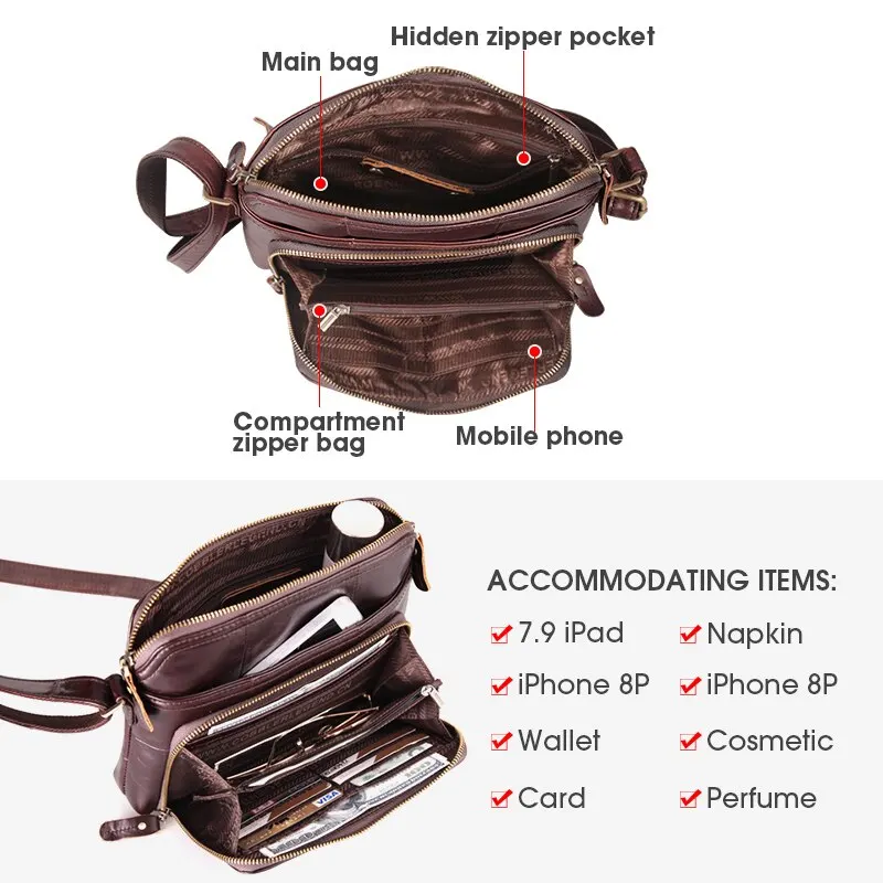 Cobbler Legend Crossbody Shoulder Bags for Women Ladies Leather Handbag High Capacity Multifunctional Women Bag