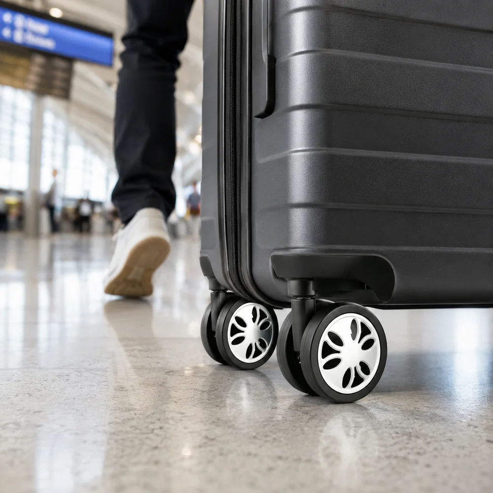 Suitcase Trolley Spinner Wheels Replacement Luggage Repair Parts Wear-resistant Material Quiet Bearing 360° Rotation Noise Reduc