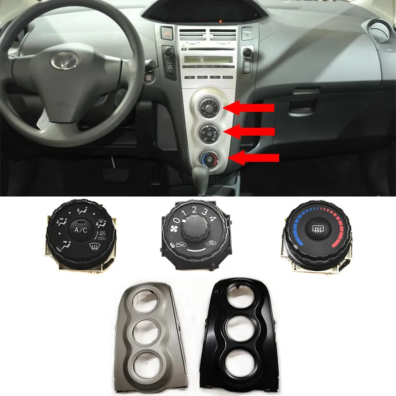 For Toyota 08-13 Yaris Air Conditioning Switch Control AC Wind Speed Adjustment Cold, Warm, Heating, and Cooling Switch Button