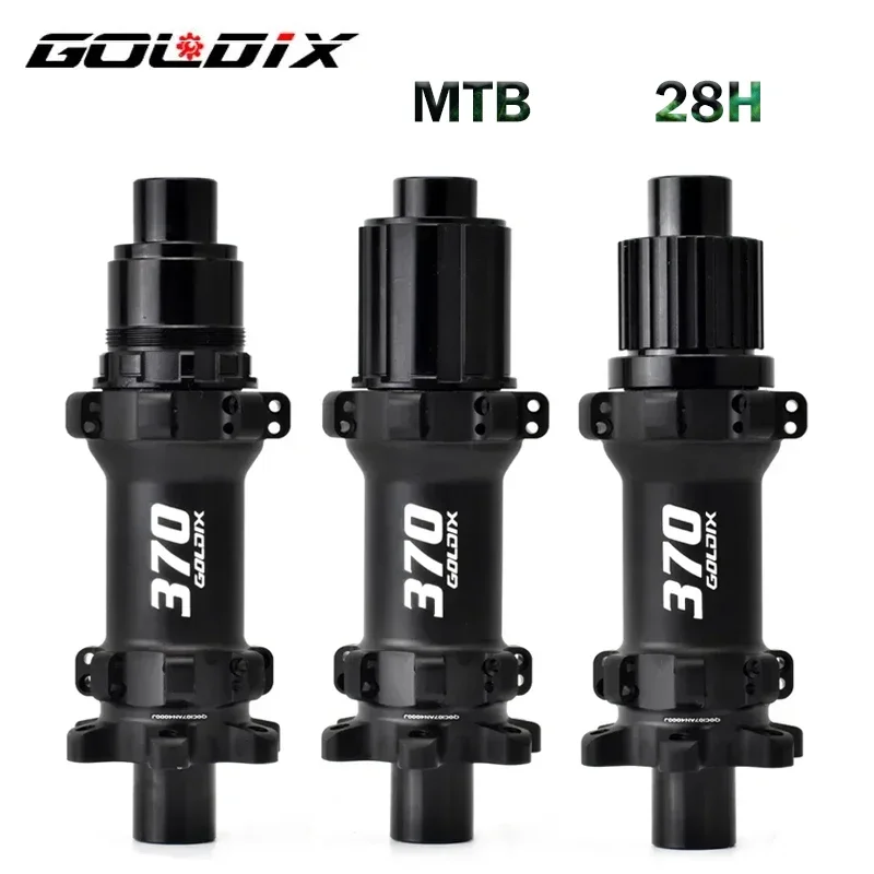 

GOLDIX M370 36T Ratchet Bicycle Hubs 28 Hole Straight Pull Spoke 6-bolt Disc Brake Mountain Bike Bearing Hub HG/XD/MS Hub Body