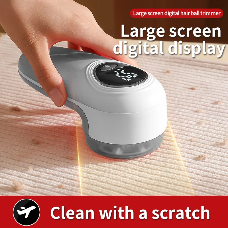 

Электрический триммер для удаления ворса, электрический триммер для свитера с волосками, зарядка через USB Type-C, удобный умный светодиодный резак для гранул, быстрый бытовой