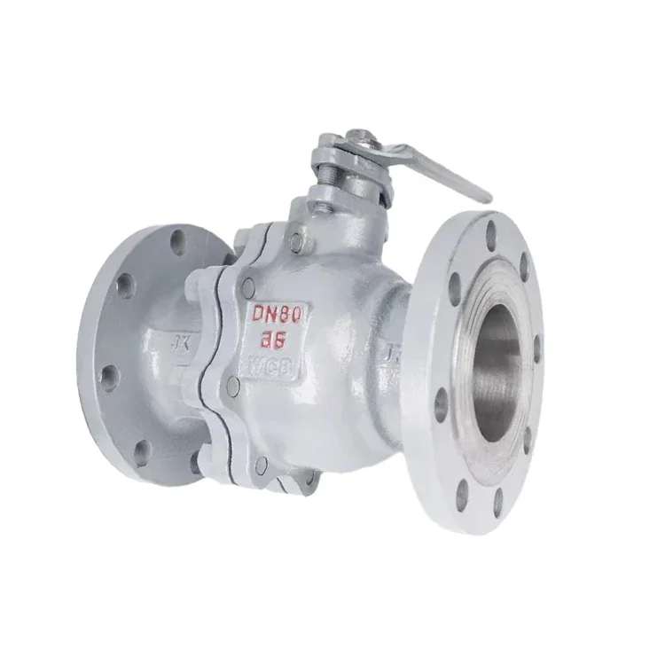 Q41F-16C Q41F-25C Q41F-40C Q41F-64C DN80 Cast Steel Flange Floating Ball Valve
