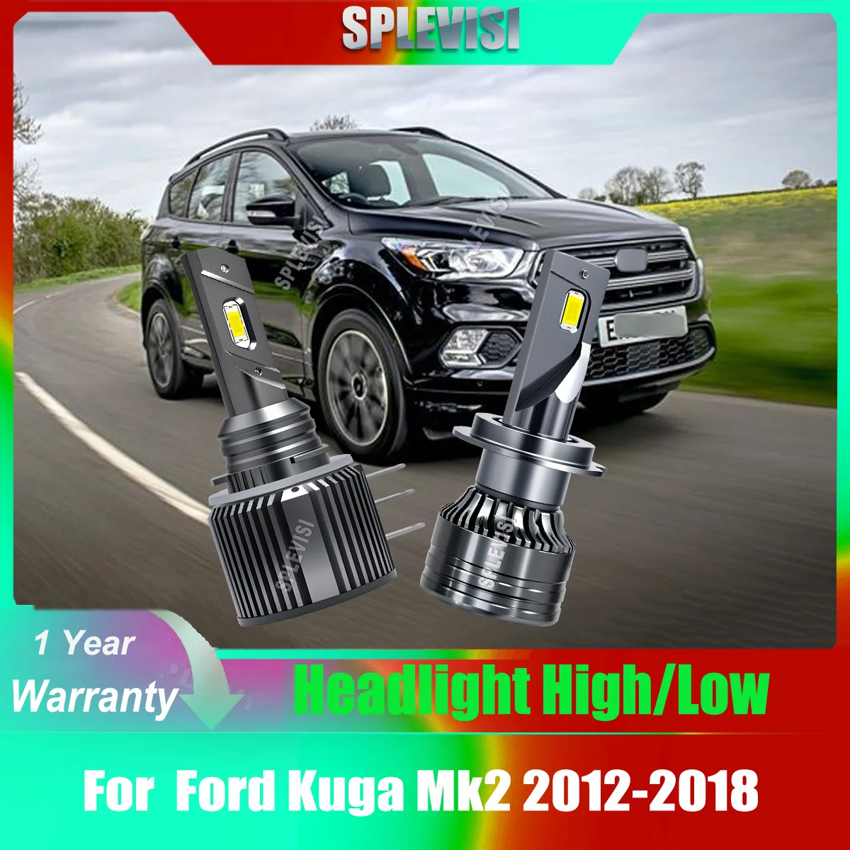 

Fits Ford Kuga Mk2 Led DRL Headlight Xenon 2012 2013 2014 2015 2016 2017 2018 High Low Light Bulbs 500% Super Bright