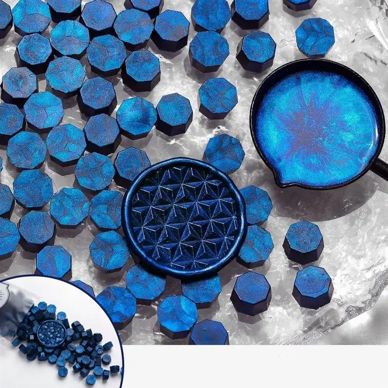 Octagon Aurora Wax Particles Stamp Sealing Wax Beads Seal Wax DIY Scrapbooking Wedding Invitation Card Decoration Craft