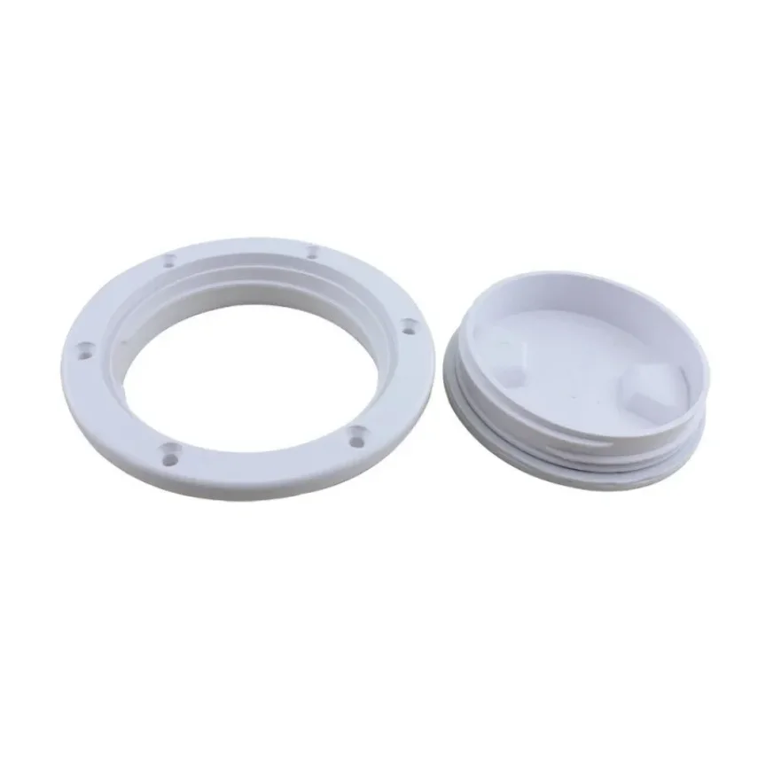 ABS Round Deck Inspection Access Hatch Cover Plastic White Black Boat Screw Out Deck Inspection Plate For Yacht Marine 4/6/8inch