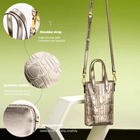 Bolso nuevo 2025 de diseño de lujo a la moda para mujer, bolso para teléfono de Color sólido con diseño cuadrado