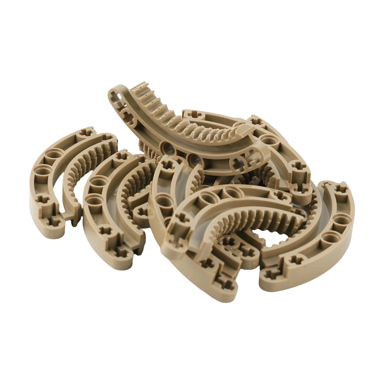 4PCS/8PCS 6x6 Arc Rack MOC Building Blocks Technology Parts 78442 1/4 Circular Ring Gear Rack Small Bricks Modified Accessories