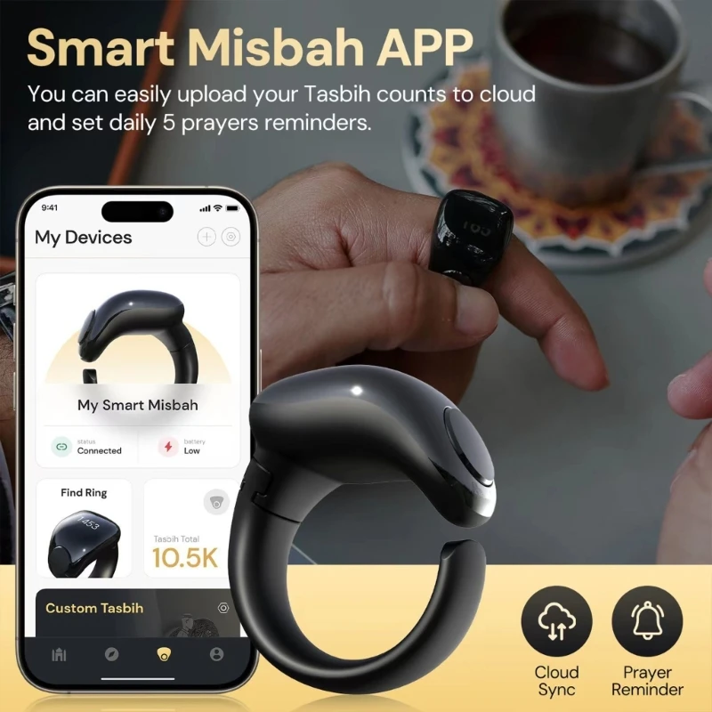 4 Digit Finger Counter Tasbih Counter Rings Tasbeeh Counter Tasbih Zikr Rings APP Support Digital Tally Counter