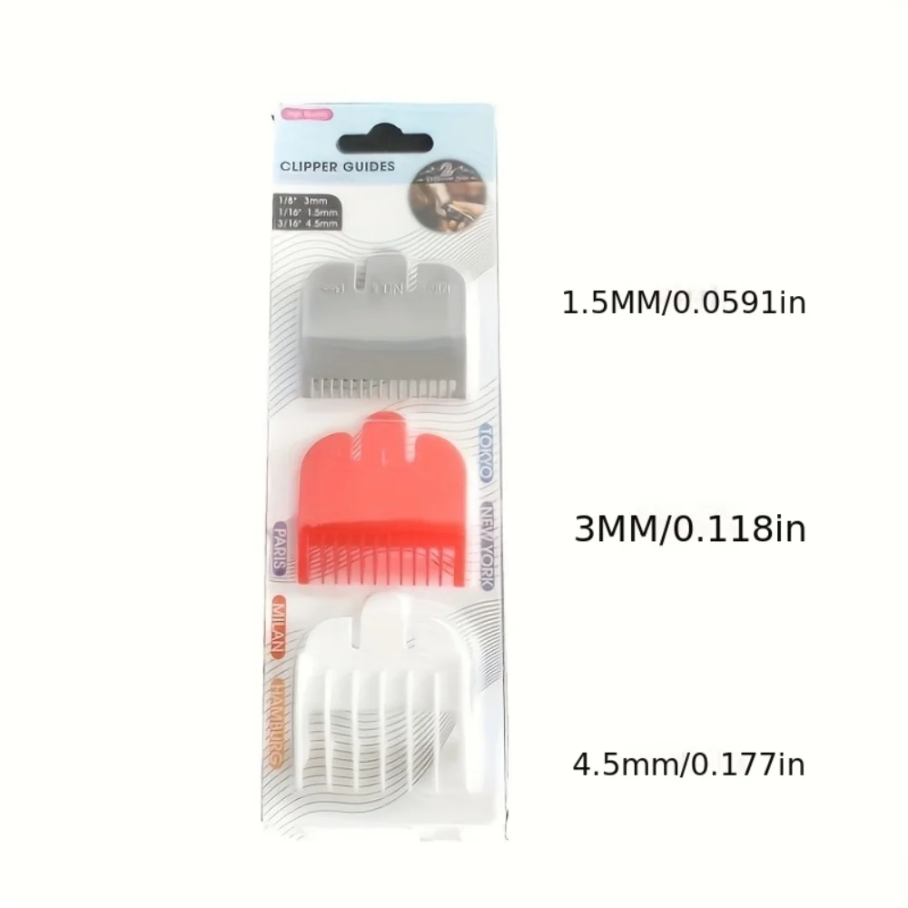 3-Piece Set of Hair Cutting Guide Combs, Salon Hair Clipper Accessories Positioning Combs, Hair Styling Caliper Combs, Hairdressing Tool Accessories - view 5