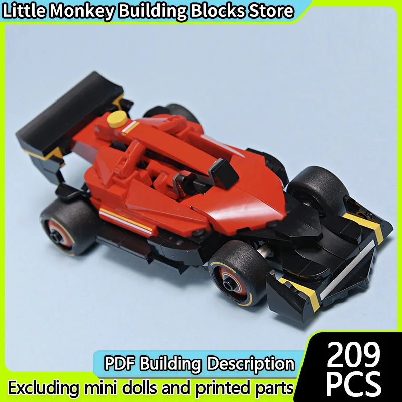 

Speed Racing Car Model MOC Building Bricks Concept Formula Racing Modular Technology Children Holiday Gifts Assemble Toys Suit