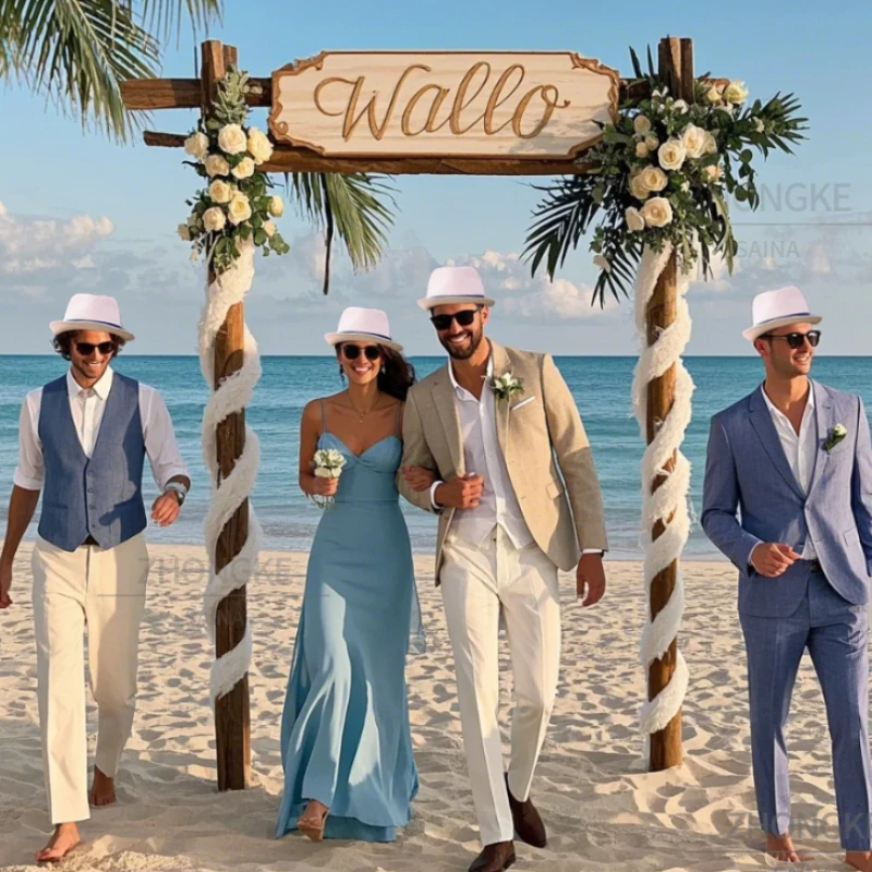 58/60cm Wedding Straw Fedora Hat for Men Women Trilby Hat Short Brim Panama Hat Beach Havana Party Favors Big Head Gentleman Cap - Image 3
