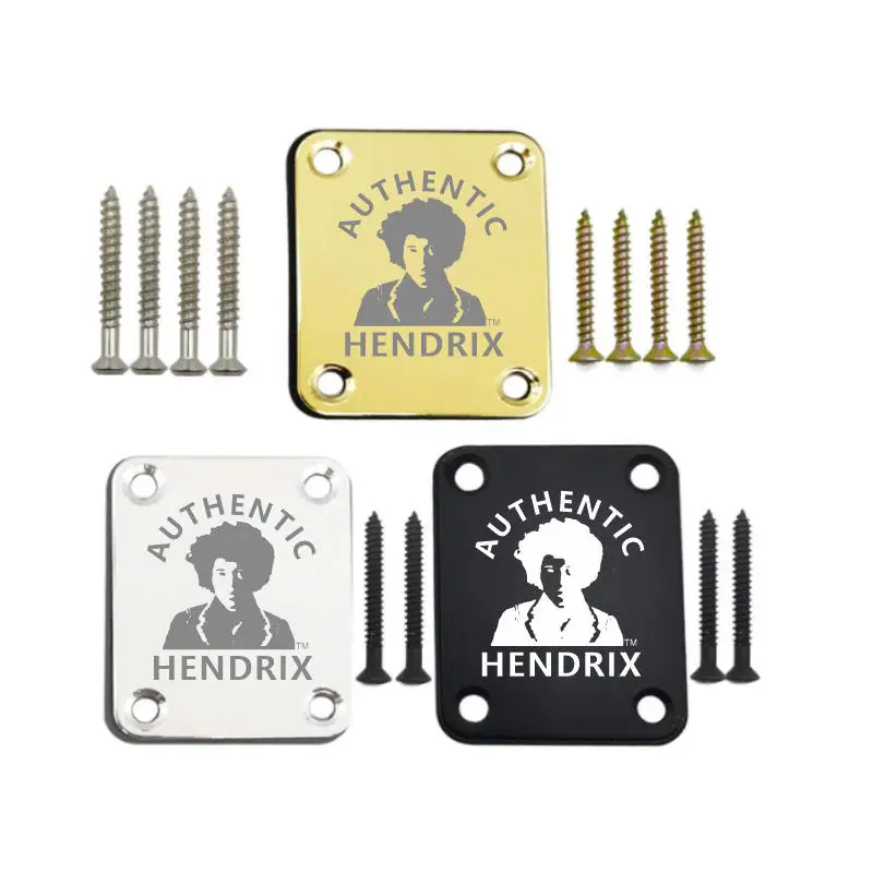 JIMI HENDRIX Signature Electric Guitar Neck Plate Gold/Silver/Black