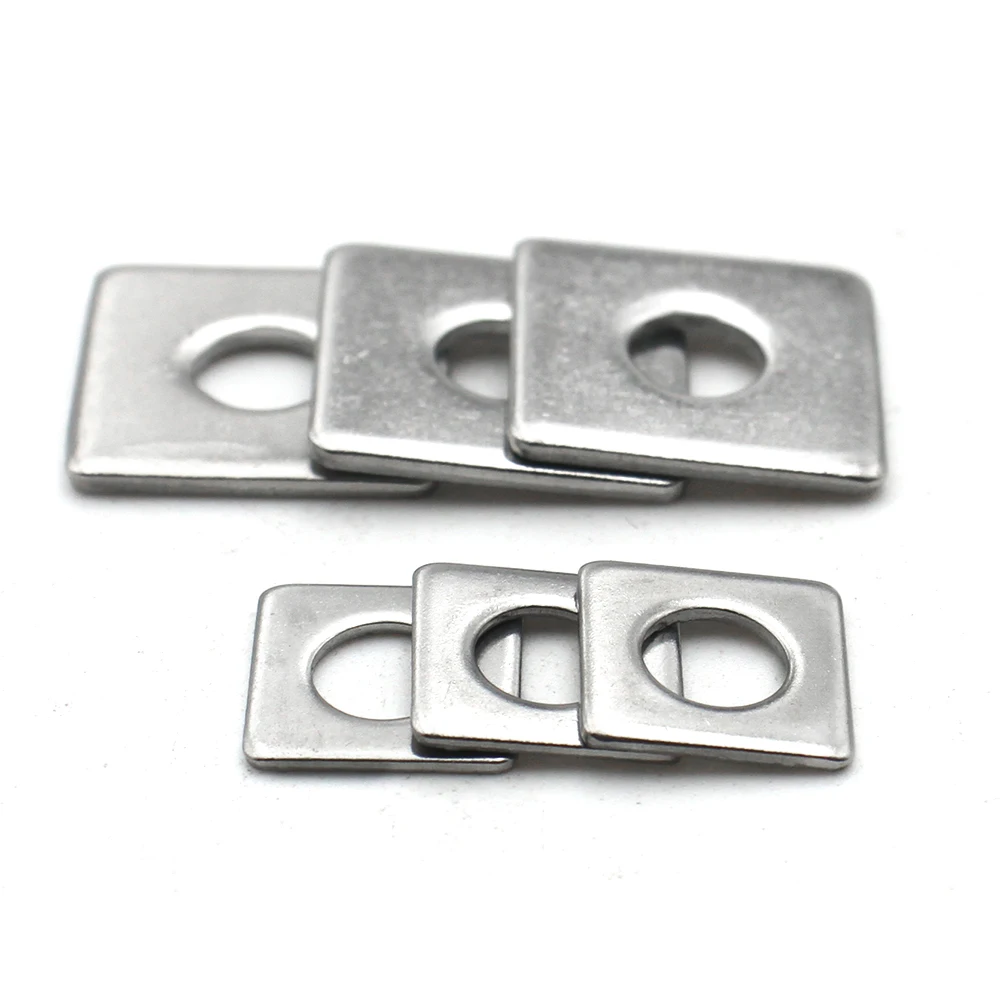 1-50pcs M3 M4 M5 M6 M8 M10 M12 M14 M16 M20 304 Stainless Steel Square Flat Washer - Rectangular Curtain Wall Washers
