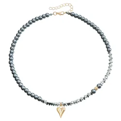 New fashion trend accessories ins style exquisite glass beads handmade beaded fashion love necklace for women