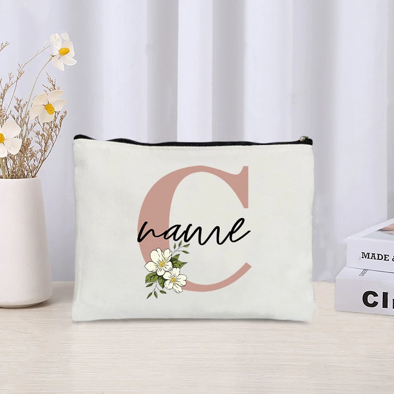 Sac de rangement de voyage Kawaii personnalisé avec nom pour femmes, trousse de maquillage pour rouge à lèvres, sacs de poudres cosmétiques ChimCosmetic, évaluation de voyage