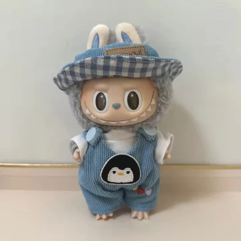 ل 15-17 سنتيمتر Labubu v1v2 الزي اكسسوارات قبعة صغيرة وزرة مجموعة الديكور ملابس صغيرة لعب الأطفال هدية عيد ميلاد #4