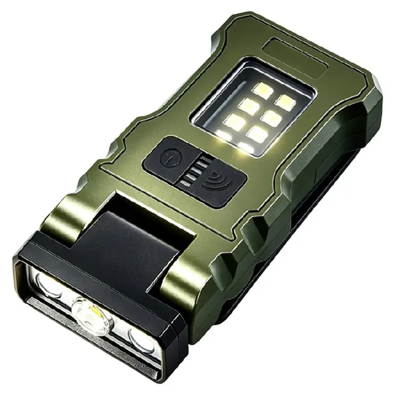 ABLJ USB-C Rechargeable Clip LED Flashlight Portable Work Light Bright Headlamp For Camping Hiking Night Fishing Repairing