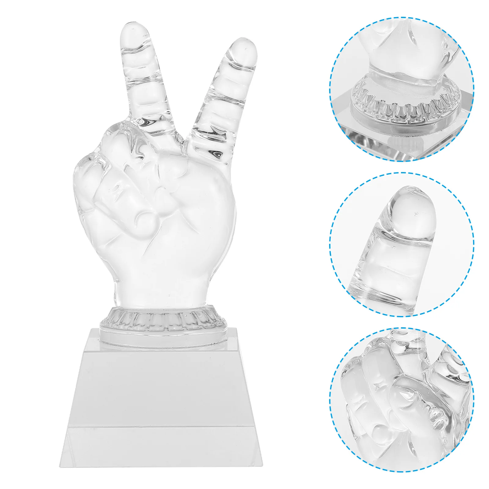 Transparent Crystal Trophy Delicate Decorative Award Prize Desktop Decor for Festival Party Garden Crystal Decor