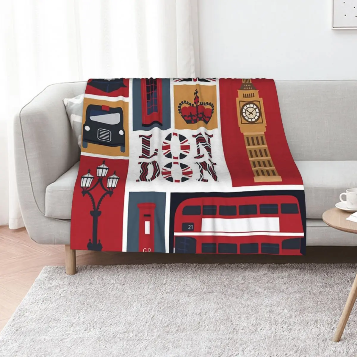 London Throw Blanket Baby Camping Summer Beddings Furry Loose blankets ands Blankets