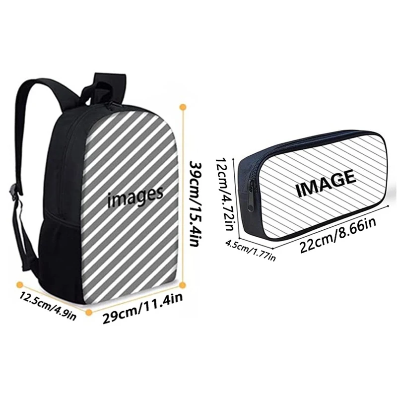 2Pcs Set Child Backpack With Pencil Bags,Cartoon The Lit-tle-Mer-maid School Bags for Boys Girls,Durable School Bags for Kids