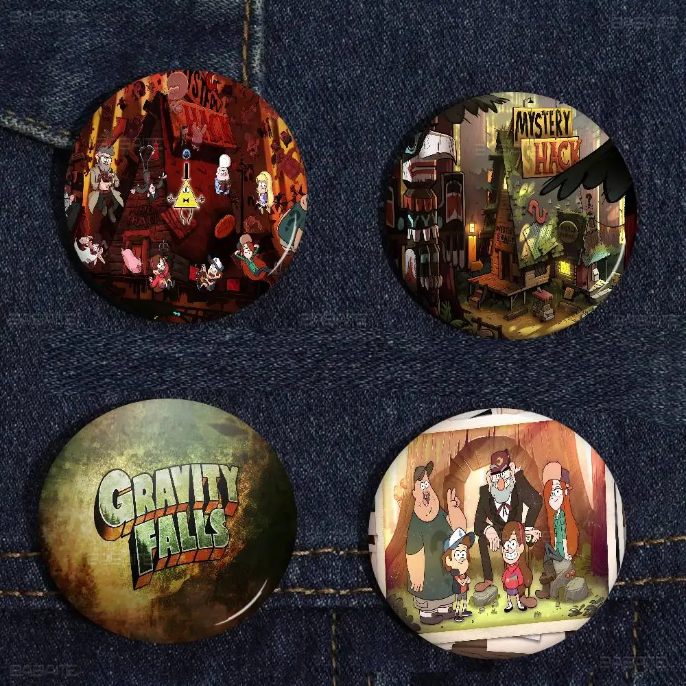 Cartoon G-Gravity F-Falls 58mm Cute Series Pins Funny Badge Interesting Cartoon Animals Brooches Backpack Clothes Gift Accessory