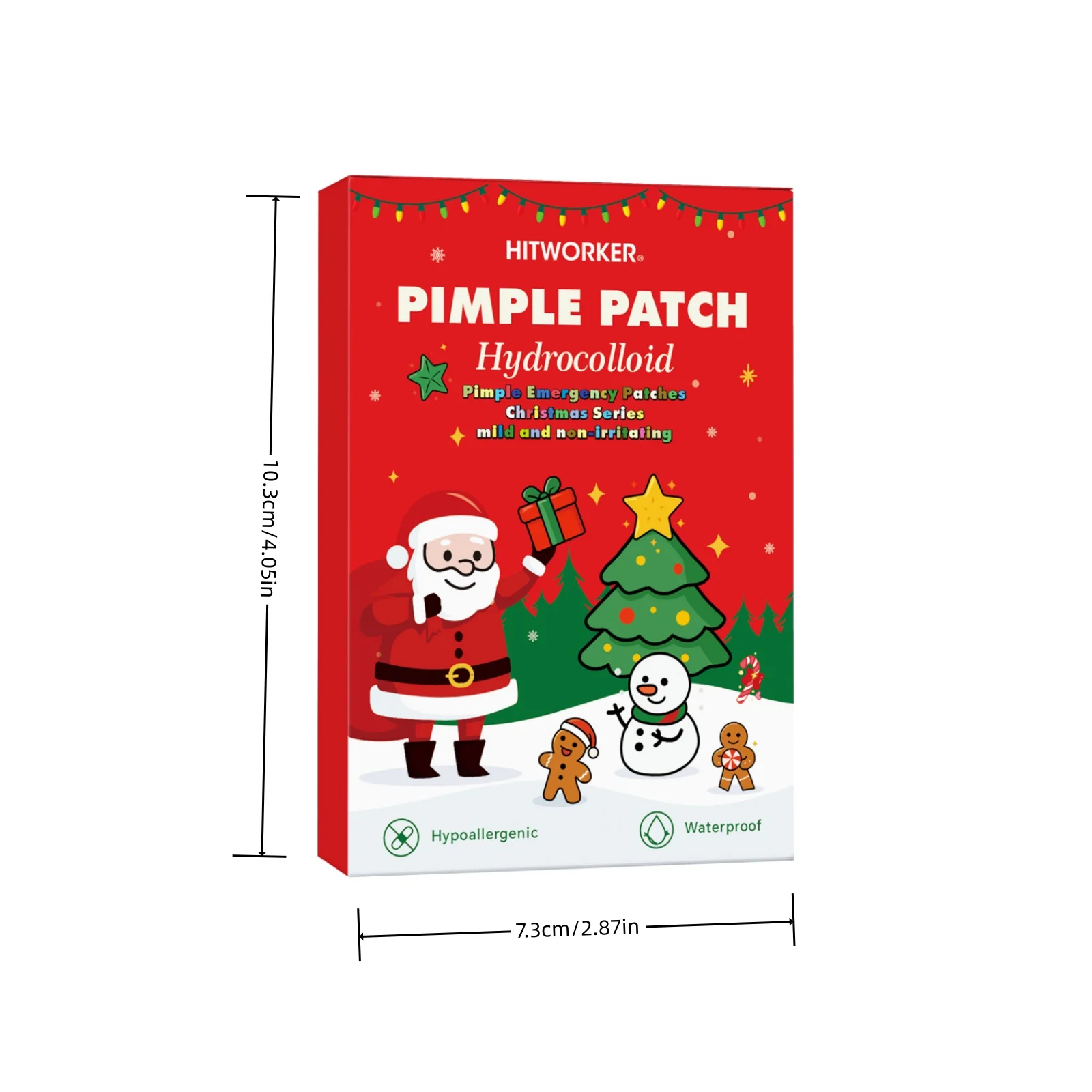 100 Christmas Acne Patches! Six Kinds of Christmas Element - Shaped Acne Patches, Fast and Gentle Beige Skincare Product
