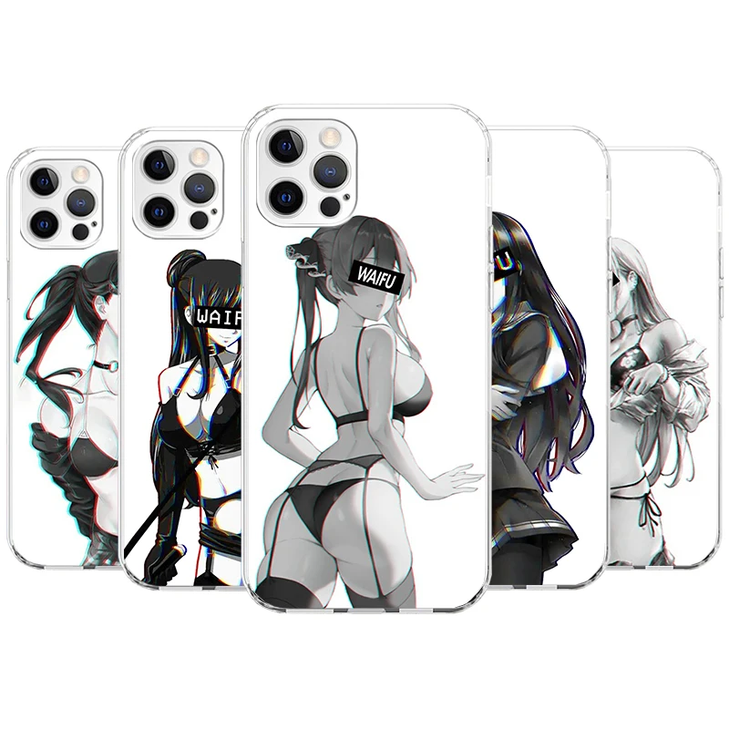 Sugoi Senpai Anime Waifu Sexy Girl Phone Phone Case For Apple iPhone 11 12 13 14 15 16 Pro Max 7 X XS 8 Plus + Mini SE Customize