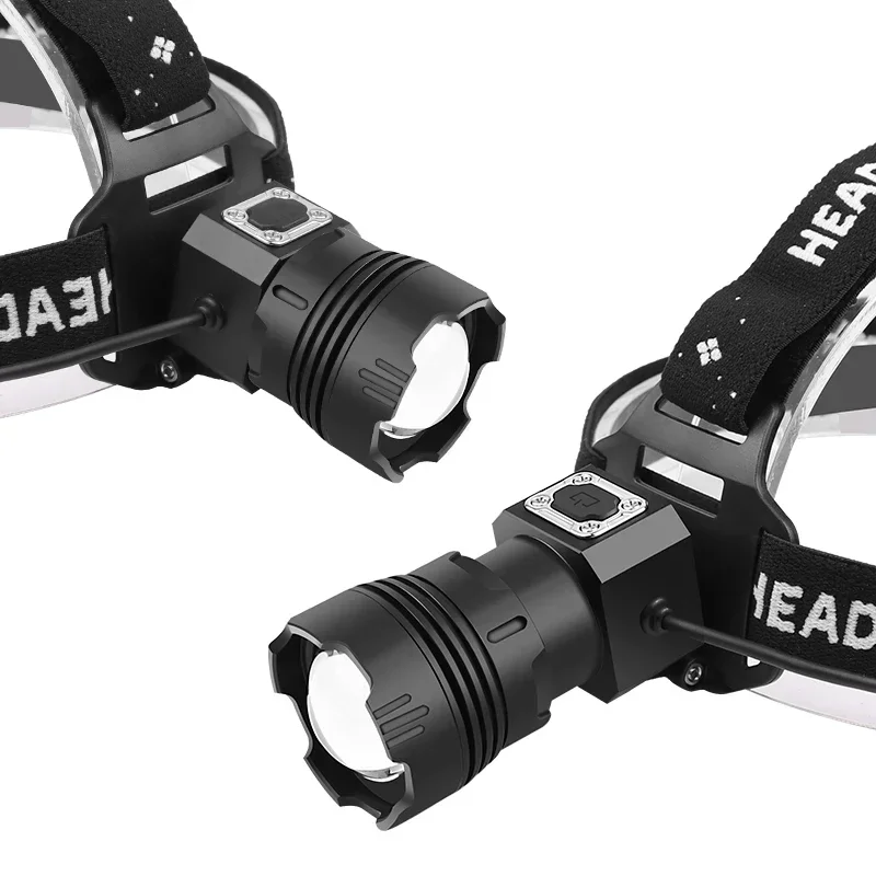 JIASHUAIXIN XHP90 High-Intensity Headlamp USB Rechargeable Built-in Battery Outdoor Zoom Long-Range Induction Headlamp