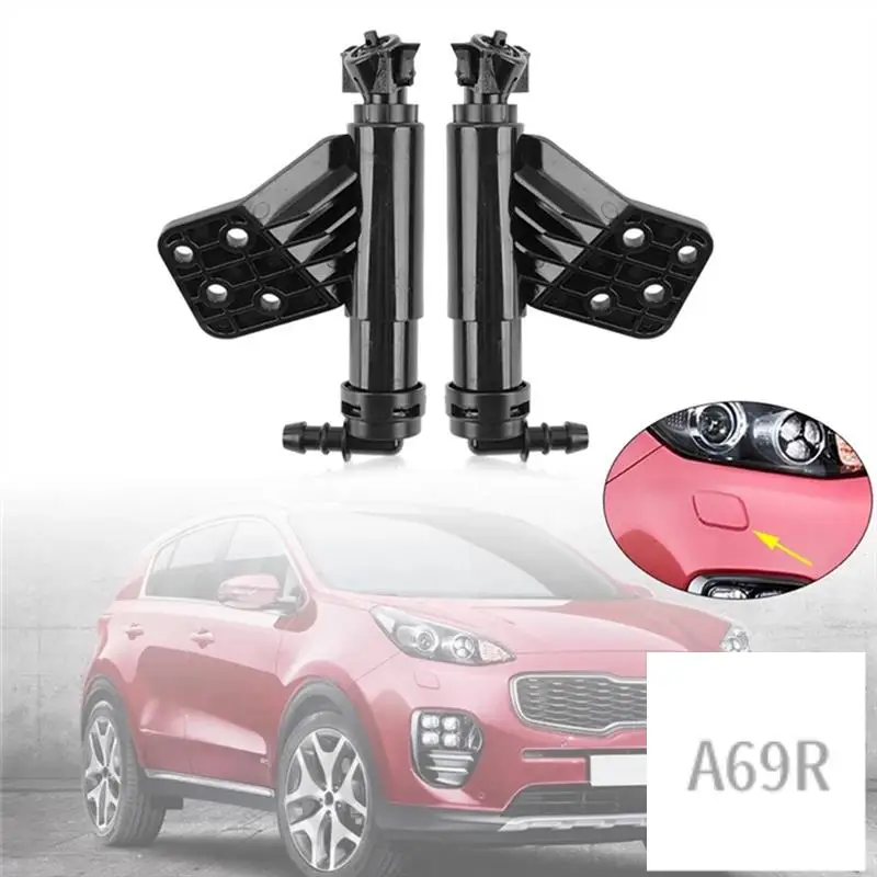 

A69R-1 пара распылителей воды для очистки фар автомобиля 98671-F1000 98672-F1000 для Kia Sportage KX5 2016-2018 левый и правый