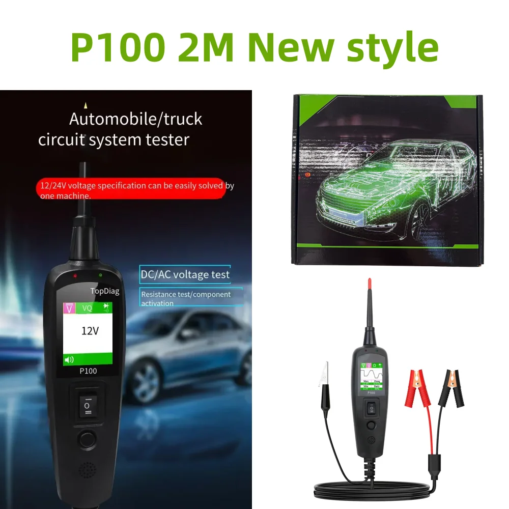 JDiag P100 Car Electrical Circuit Tester Probe Kit, 12V 24V AC DC Voltage Detector, Automotive Electrical System Diagnostic Tool