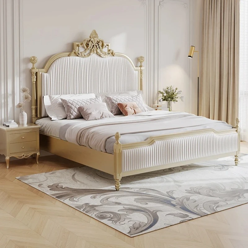 Wooden King Size Designer European Bed Double Bedroom Twin Beauty European Style Bed Luxury Modern Camas Matrimonial Furniture