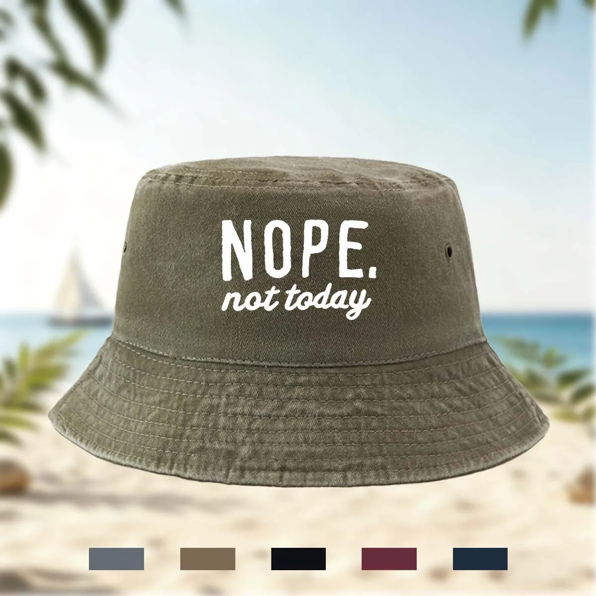 High Quality Printed NOPE Letter Pattern Fisherman Hat Trucker Driver Hat Fishing Hat Hip-Hop Hat Bucket Hat All Seasons Unisex