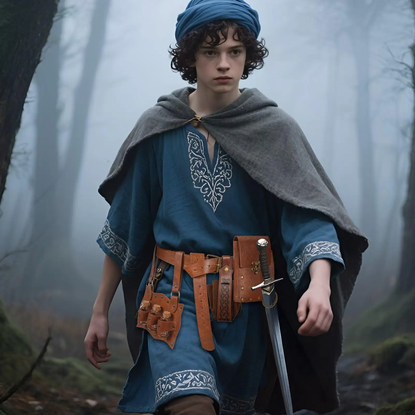 กระเป๋าคาดเอวสไตล์เรอเนซองส์  กระเป๋าหนังโจรสลัดยุคกลาง  กระเป๋าคาดเอวไวกิ้ง  ขวดใส่ยาพิษแม่มด  ชุดคอสตูมสำหรับผู้ชายและผู้หญิงสำหรับวันฮาโลวีน