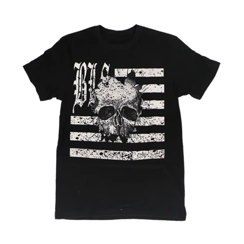 Black Label Society - Skullhead Rock American Streetwear Pure Cotton Short Sleeve T-Shirt
