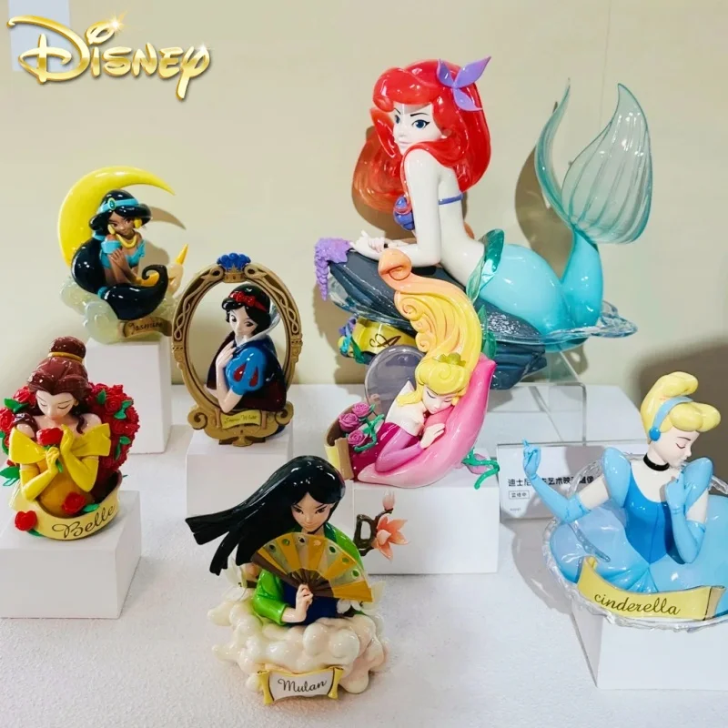 

Новинка, Принцесса Диснея, технические искусства, серия отражений, таинственный сюрприз, коробка, фигурка Золушки, Авроры, Белоснежка, жасмин, игрушка