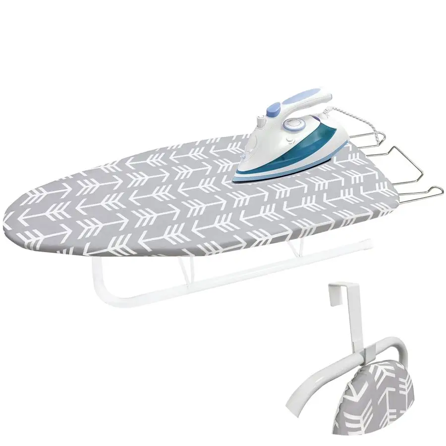 

Ironing Board with Folding Legs, Portable Small Ironing Board with Extra Thick Heavy Duty Cotton Padding Cover, Space Saving Min