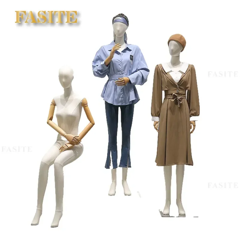 For Clothing Store Display Women Full Body Mannequin Flat Shoulder Pendant Hand Dummy Model Window Showroom Props Realistic