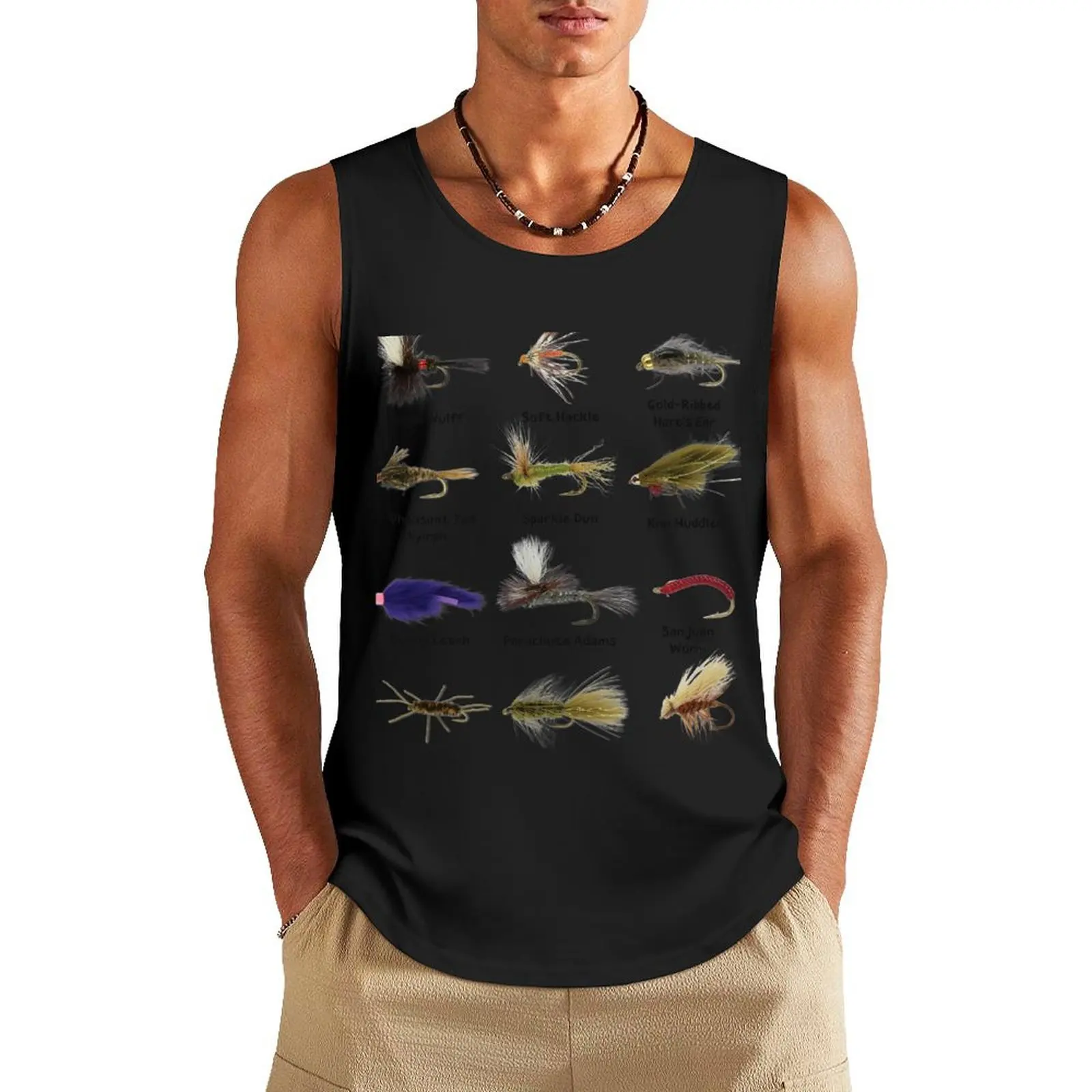 Fly Fishing Flies Fisherman Gift Tank Top fitness T-shirt for fitness