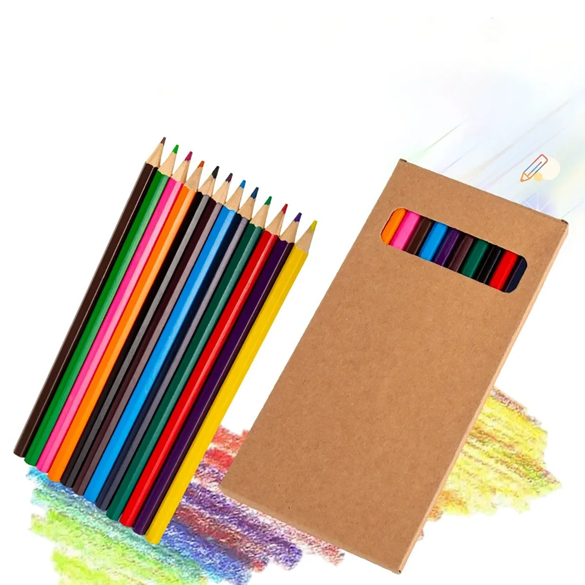 1 Box/5 Boxes/12 Boxes/20 Boxes of Long Colored Pencils with Surface Paint for Students' Art Classes, Wooden Colored Pencils for Children, Perfect for School and Home Use, Doodling, Sketching, Art Projects, and Professional Art Applications