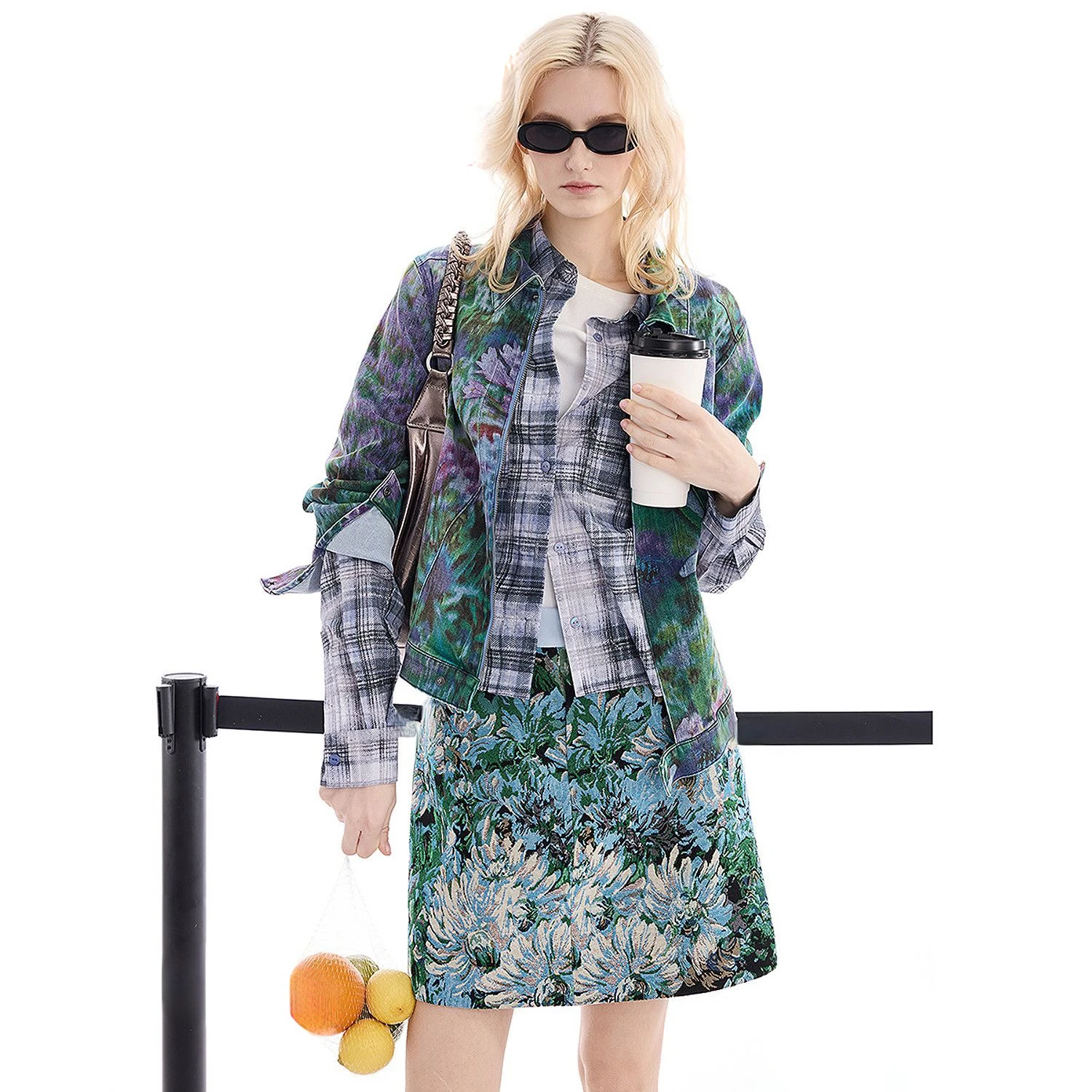 2026 European, American, Spanish original loose color floral print embroidered women's short jacket