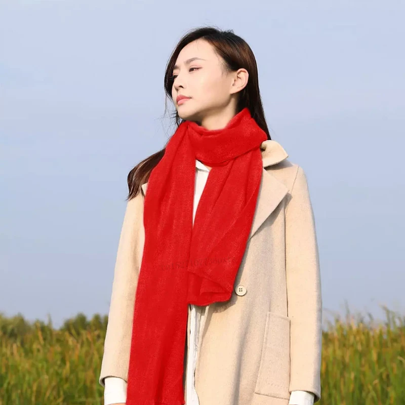 PMA Red Winter Scarf Graphene Heating Scarves 3 Gear Adjustable Fashion USB Interface Women Men Soft Warm Scarf for Xiaomi Home