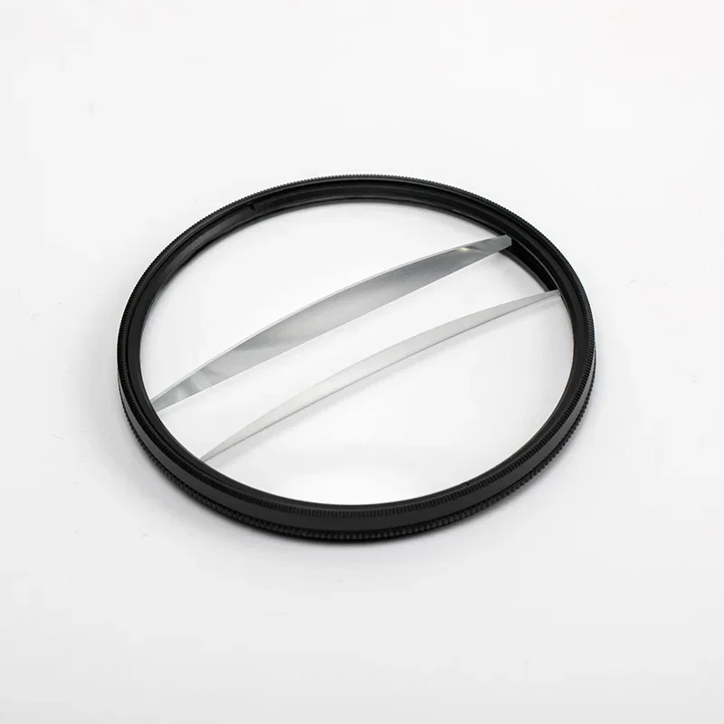 77mm Photography Foreground Blur Camera Special Effects Filter Double Half Moon SLR Accessories with Adapter Ring 52 58 62 82mm