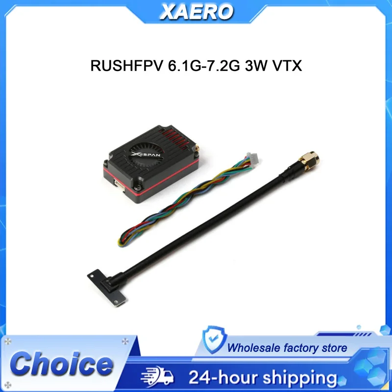RUSHFPV 6.1-7.2GHz 3W Super Wideband VTX - Long Range FPV Video Transmitter & Receiver Kit for Fixed Wing & Drone