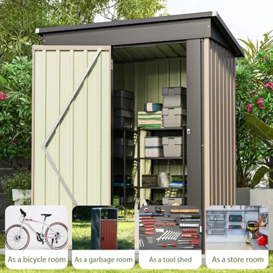 Feet Outdoor Storage: weather-resistant polypropylene, charcoal gray, fold-flat design for compact backyard or patio storage
