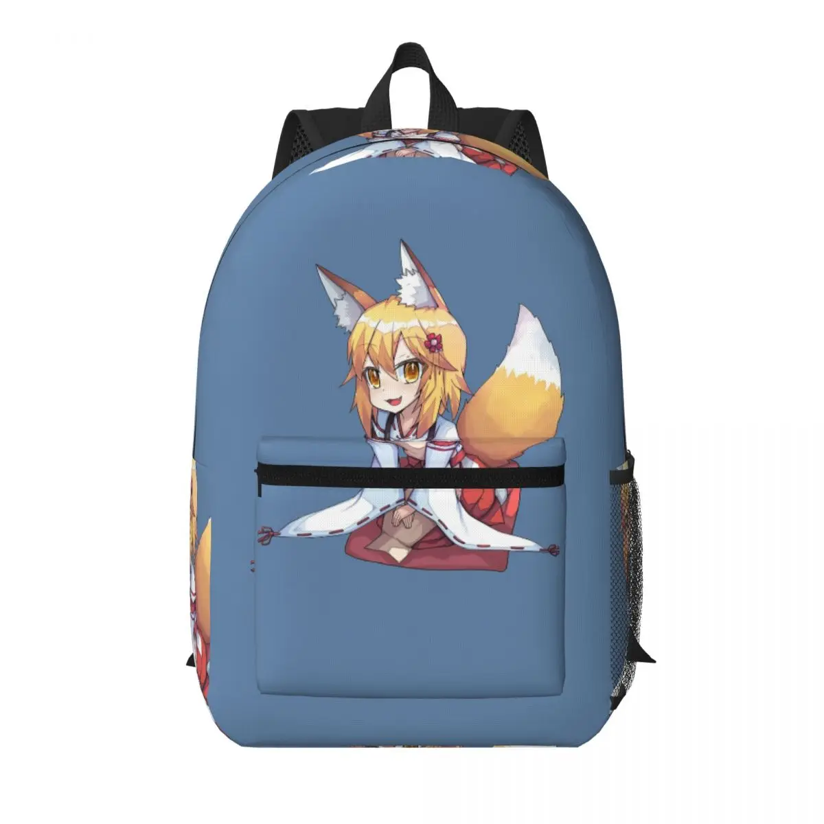 

Pampering Time Sewayaki Kitsune No Senko-san Student Backpack School Bag Hiking Travel Daypack Men Women Bookbag Shoulder Bags