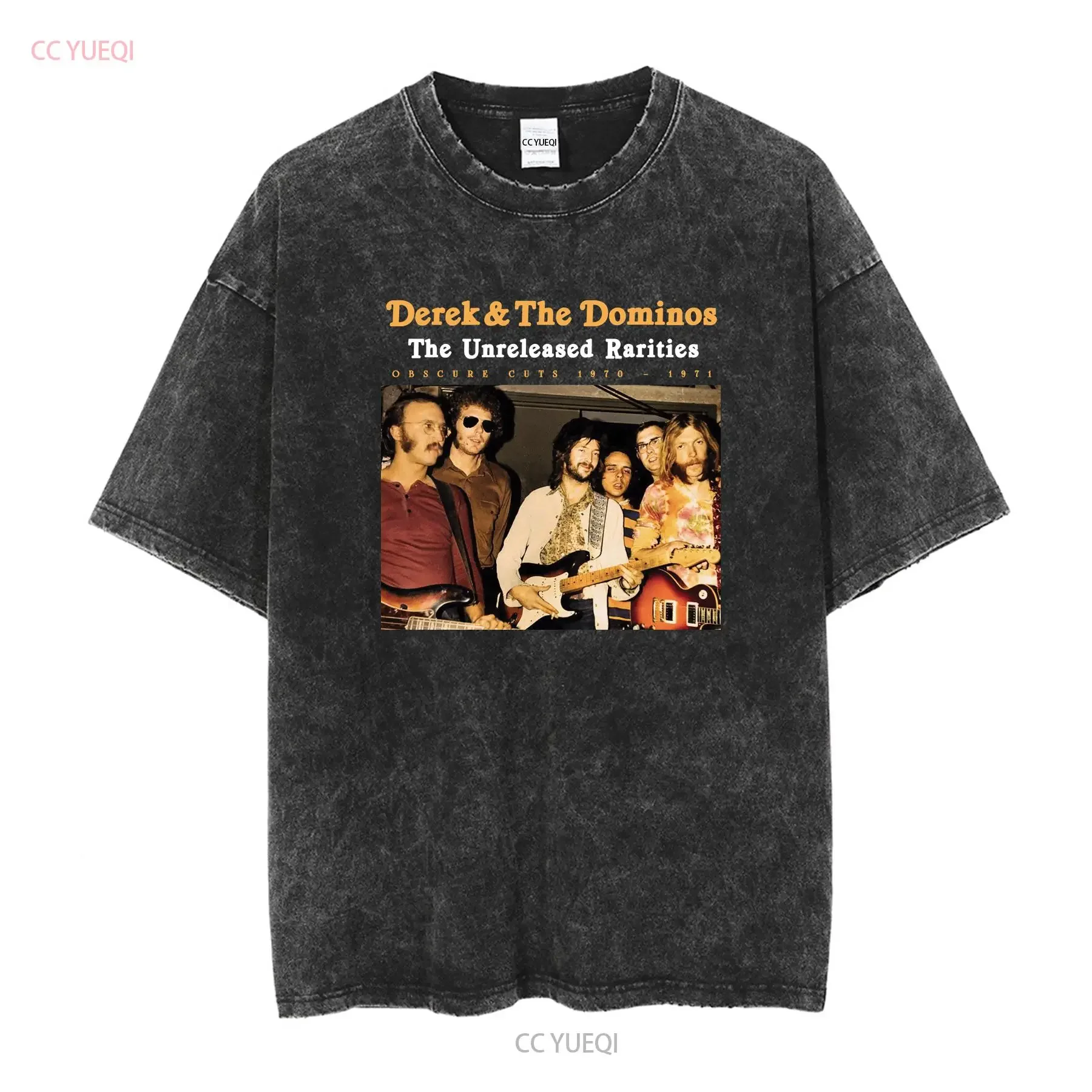 Eric Clapton Derek and the Dominos Concert Men T shirt Black S 5XL YY942 vintage Washed Unisex Stretched Slightly streetwear