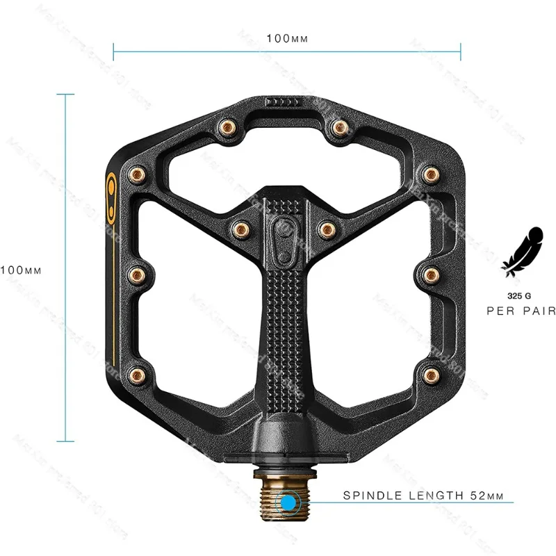 BMX/MTB Bike Pedals - Platform Bike Titanium Pedals, Minimum Contour, Adjustable Grip