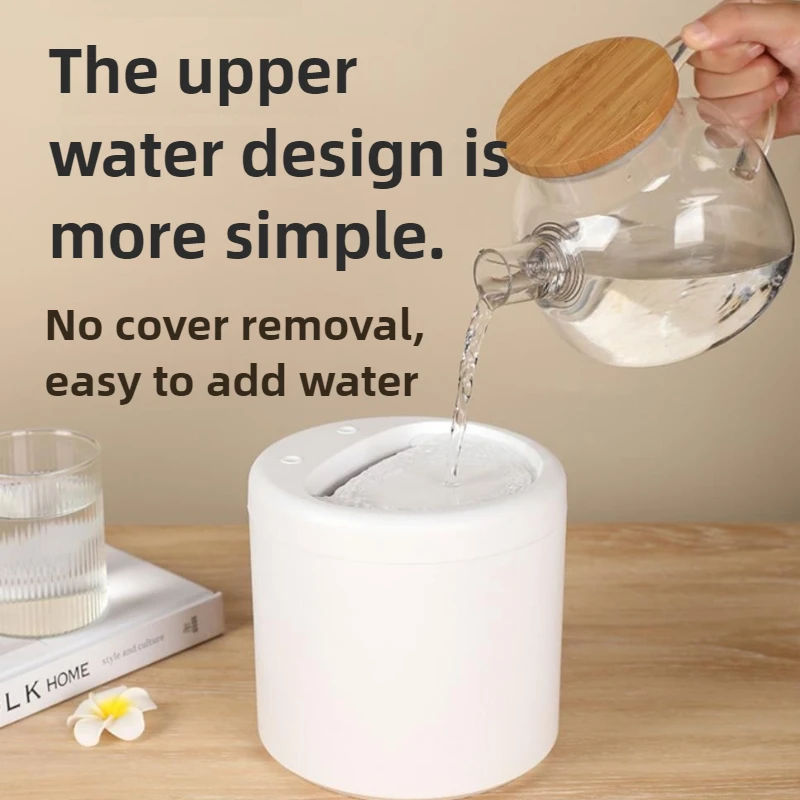 Маленький мини-увлажнитель 1,5 Вт-3 Вт, емкость 2 л, увлажнитель для спальни, бытовой, тяжелый объем тумана, встроенный увлажнитель с бесшумным таймером