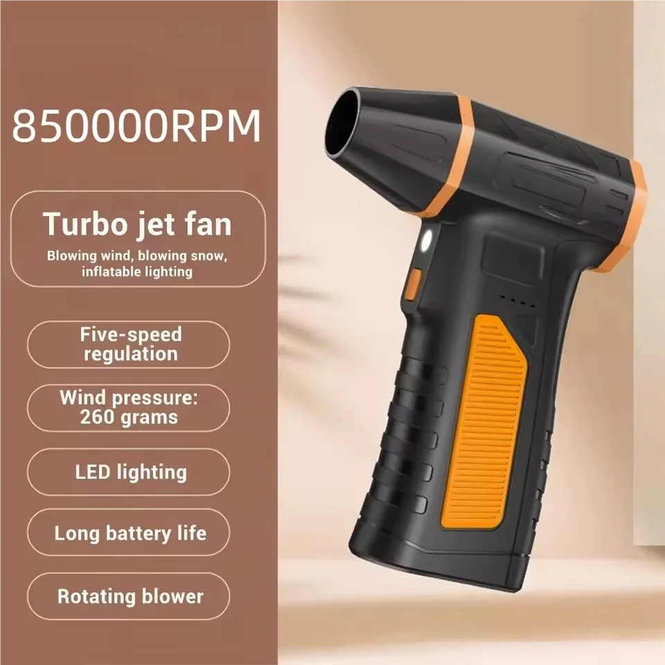 

85WRPM Powerful Air Blower Turbo Jet Fan 4 Speed Regulation Brushless Motor Turbo Jet Blower 52m/s Turbo Fan Strong Dust Removal