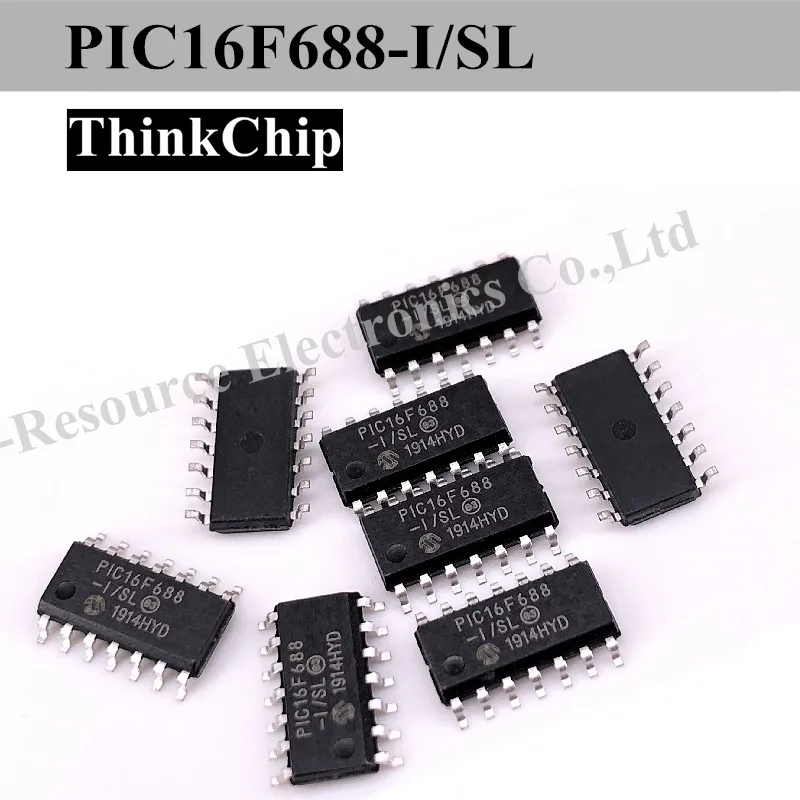 (5 pcs) PIC16F688-I/SL PIC16F688 SOP-14 MCU 8-Bit CMOS Microcontroller